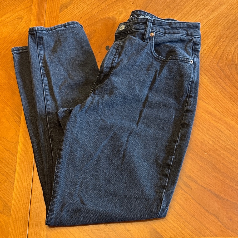 Old Navy High-Rise O.G. Straight Secret Smooth Pockets Charcoal Jeans
